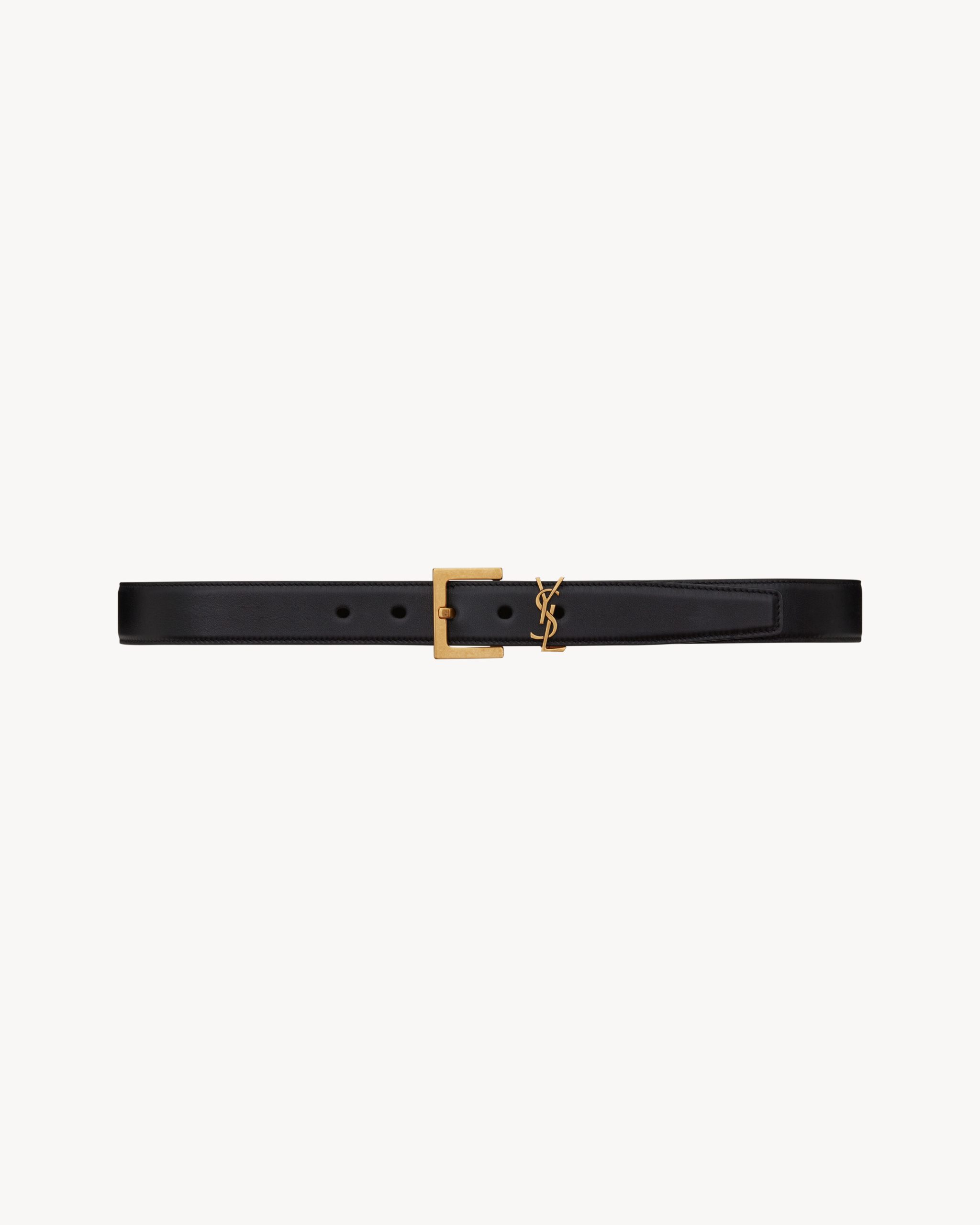 01-14 YSL Cassandre Belt in smooth leather - Imagine 1