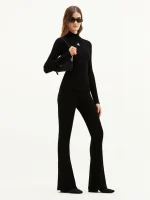 COURRÈGES Reedition embroidered ribbed-knit turtleneck sweater - Imagine 3