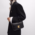 Celine Classique Triomphe Bag In shiny calfskin - Imagine 5