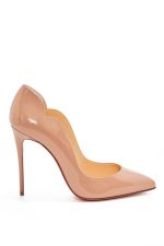 CHRISTIAN LOUBOUTIN Hot Chic patent-Nappa leather-Nude 2 100mm pumps - Enny Monaco - Imagine 2