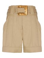 Balmain Cotton gabardine shorts with belt
