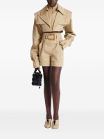 Balmain Cotton gabardine shorts with belt - Imagine 2