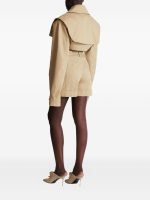 Balmain Cotton gabardine shorts with belt - Imagine 4