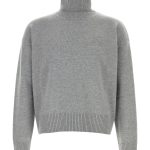 Ami Melange grey wool blend oversize sweater