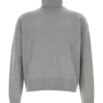 Ami Melange grey wool blend oversize sweater - Imagine 2