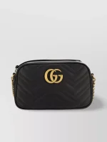 Gucci QQ Marmont leather chain shoulder bag
