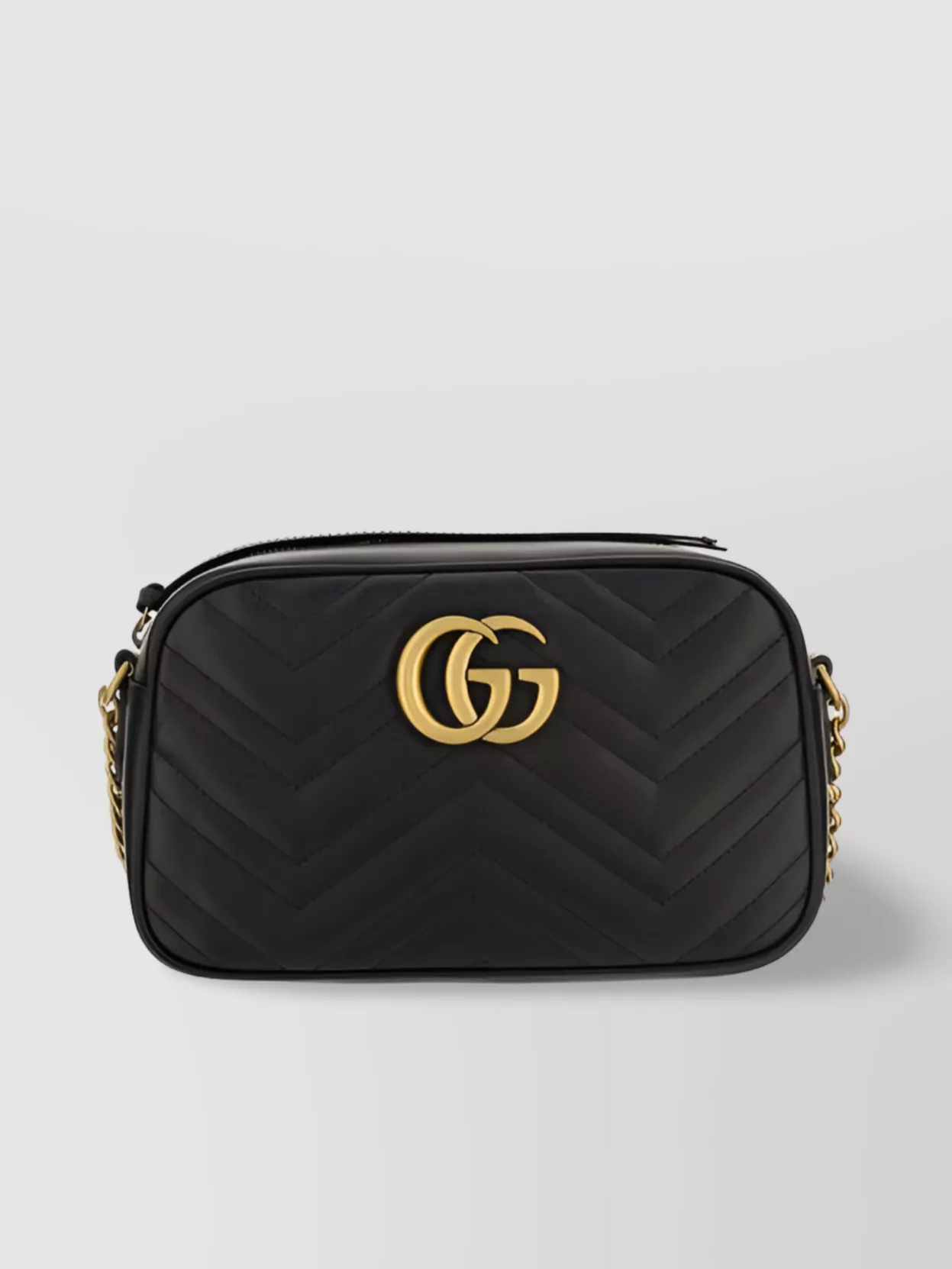 scraped-81348-01 Gucci QQ Marmont leather chain shoulder bag - Imagine 1