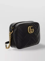 Gucci QQ Marmont leather chain shoulder bag - Imagine 2