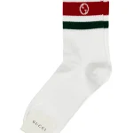 GUCCI White stretch cotton blend socks - Imagine 3