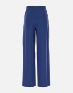 Max Mara Blue Stretch Satin Palazzo Pants - Imagine 2