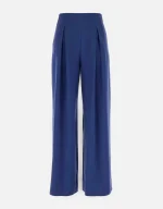 Max Mara Blue Stretch Satin Palazzo Pants - Imagine 4